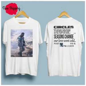 Stan - חנות ה-Merchandise למעריצים מכל הסוגים פוסט מאלון Post Malone Circles Standing Hollywood's Bleeding Album 2019 T Shirt S-6XL Tee