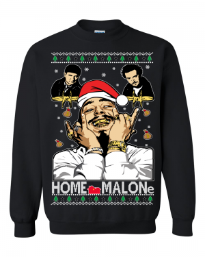 Stan - חנות ה-Merchandise למעריצים מכל הסוגים פוסט מאלון Post Malone Home Alone Home Malone Post Malone Ugly Christmas Sweater Funny Gift