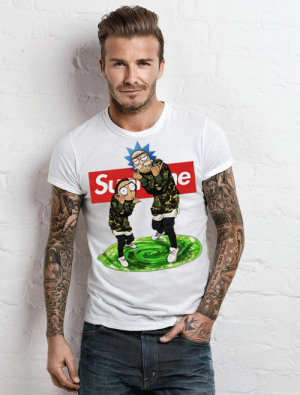 Stan - חנות ה-Merchandise למעריצים מכל הסוגים ריק ומורטי NEW Rick and Morty Supreme funny MEN Cotton T Shirt