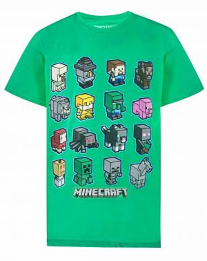 Stan - חנות ה-Merchandise למעריצים מכל הסוגים Minecraft Minecraft Mini Mob Boys Green T-Shirt Kids Gamer Official tee