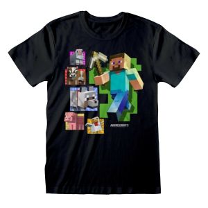 Stan - חנות ה-Merchandise למעריצים מכל הסוגים Minecraft Minecraft Steve and Friends Official Childrens Tee T-Shirt Boys Kids