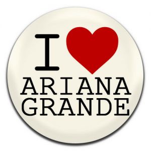 Stan - חנות ה-Merchandise למעריצים מכל הסוגים אריאנה גרנדה I Heart Ariana Grande Pop Singer 25mm / 1 Inch D Pin Button Badge