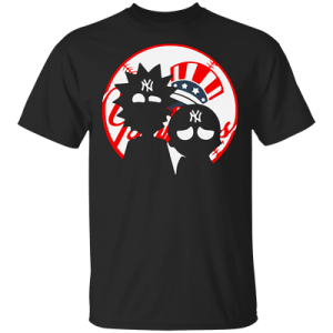 Stan - חנות ה-Merchandise למעריצים מכל הסוגים ריק ומורטי  Rick and Morty Savages Yankees New York City NFL T-Shirt Black-Navy Men-Women