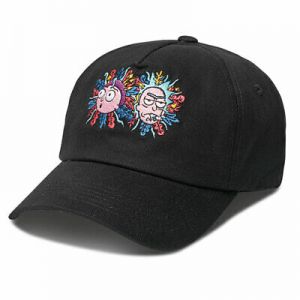Stan - חנות ה-Merchandise למעריצים מכל הסוגים ריק ומורטי  Primitive Skate x Rick and Morty Men&#039;s R&M 5 Panel Dad Strapback Hat Black Appar