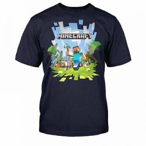 Stan - חנות ה-Merchandise למעריצים מכל הסוגים Minecraft  OFFICIAL LICENSED Minecraft Adventure With Logo Youth T Shirt