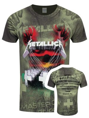 Stan - חנות ה-Merchandise למעריצים מכל הסוגים מטאליקה Metallica Master Of Puppets All Over Print Men&#039;s Charcoal T-shirt