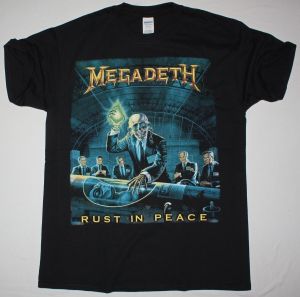 Stan - חנות ה-Merchandise למעריצים מכל הסוגים Megadeth MEGADETH RUST IN PEACE BLACK T SHIRT THRASH SPEED DAVE MUSTANE METALLICA ANTHRAX