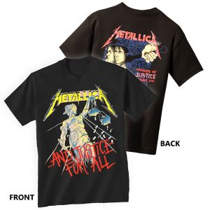 Stan - חנות ה-Merchandise למעריצים מכל הסוגים מטאליקה METALLICA T-Shirt Justice For All New Authentic Rock Metal Tee S-3XL