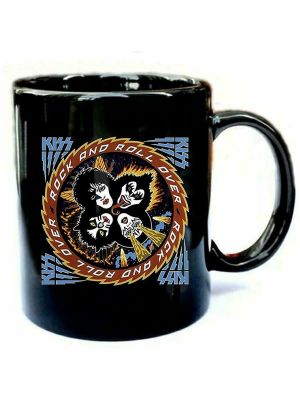 Stan - חנות ה-Merchandise למעריצים מכל הסוגים KISS KISS - Rock and Roll Over 40 - Funny Gift Black 11,15oz Ceramic Coffee 11oz Mug