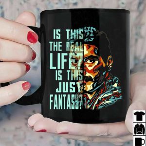 Stan - חנות ה-Merchandise למעריצים מכל הסוגים Queen Queen Freddie Mercury Is This The Real Life Mug Black Ceramic Coffee 