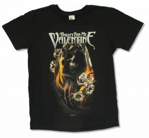 Stan - חנות ה-Merchandise למעריצים מכל הסוגים Bullet for My Valentine Bullet For My Valentine Burning Roses Black Shirt New Official Adult