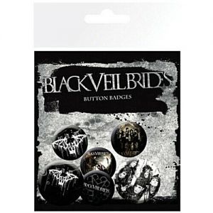 Black Veil Brides Official 6 Button Set Badge Pack Metal Badges New