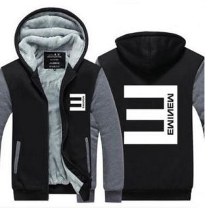 Stan - חנות ה-Merchandise למעריצים מכל הסוגים Eminem EMINEM Hoodie Winter Zipper Coat Fleece Unisex Thicken Jacket warm Sweatshirts