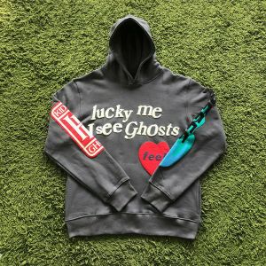 Stan - חנות ה-Merchandise למעריצים מכל הסוגים Kid Cudi NEW KSG FREEEE Kid Cudi Kids See Ghosts Hoodie Kanye West Camp Flog Gnaw GREY 