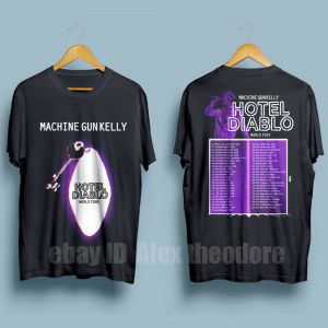 Stan - חנות ה-Merchandise למעריצים מכל הסוגים MGK Machine Gun Kelly Tour 2019 Hotel Diablo Men's Black T-Shirt Size S-XXL