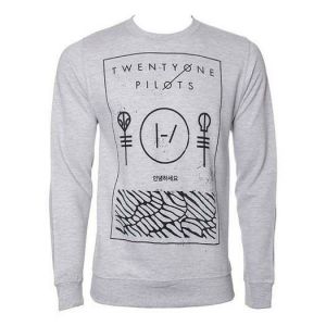 Stan - חנות ה-Merchandise למעריצים מכל הסוגים Twenty One Pilots Twenty One Pilots Thin Line Box XXL Crew Neck Sweat Shirt New Grey