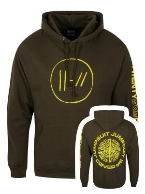Stan - חנות ה-Merchandise למעריצים מכל הסוגים Twenty One Pilots Twenty One Pilots Hoodie Jumpseal Pullover Men's Olive Green