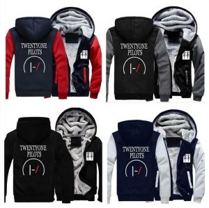 Stan - חנות ה-Merchandise למעריצים מכל הסוגים Twenty One Pilots The Twenty One Pilots Winter Mens Women's Hoodie Zipper Coat Sweatshirt Jacket