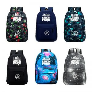 Stan - חנות ה-Merchandise למעריצים מכל הסוגים Linkin Park Linkin Park Backpack Students Laptop Schoolbag Waterproof Travel Bag Rucksacks