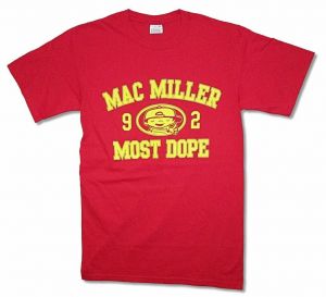Stan - חנות ה-Merchandise למעריצים מכל הסוגים Mac Miller Mac Miller 1992 Most Dope Yellow Print Logo Red T Shirt New Official