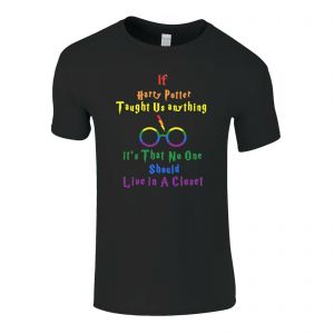 Stan - חנות ה-Merchandise למעריצים מכל הסוגים הארי פוטר Harry Potter Qoute Proud Gay Pride LGBT Rainbow Style Mens Womens Ladies T-Shirt