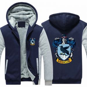 Stan - חנות ה-Merchandise למעריצים מכל הסוגים הארי פוטר New Winter Warm Hoodie RAVENCLAW Harry Potter Sweatshirt Zip Jacket Thicken Coat