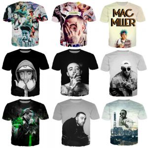 Stan - חנות ה-Merchandise למעריצים מכל הסוגים Mac Miller Women/Men's hip hop singer mac miller 3D Print Short Sleeve Casual Graphic Tee