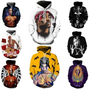 Stan - חנות ה-Merchandise למעריצים מכל הסוגים Tupac Fashion Women/Men 2pac tupac Funny 3D Print Casual Hoodies Sweatshirt Hip Hop UK