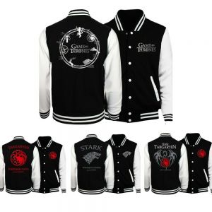 Stan - חנות ה-Merchandise למעריצים מכל הסוגים משחקי הכס Game of Thrones Targaryen Stark Baseball Coat Jacket Men's Sport Casual Coat