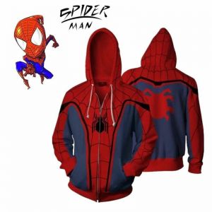 Stan - חנות ה-Merchandise למעריצים מכל הסוגים Marvel Spider-Man Homecoming Zip Hoodie 3D Print Sweatshirt Jacket Coat Cosplay Costume