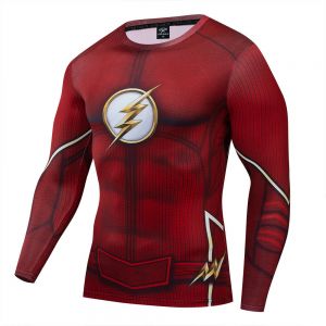 Stan - חנות ה-Merchandise למעריצים מכל הסוגים DC Superhero DC The Flash Costume Cosplay Compression Tights Quick-Drying T-shirt