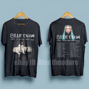Stan - חנות ה-Merchandise למעריצים מכל הסוגים בילי אייליש Billie Eilish World Tour 2019 When We All Fall A Sleep Men's Black T-Shirt S-XXL
