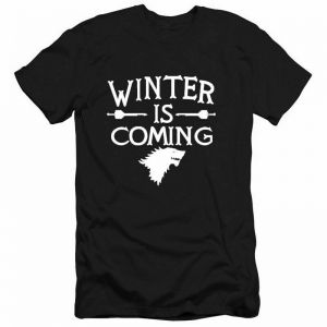 Stan - חנות ה-Merchandise למעריצים מכל הסוגים משחקי הכס Game of Thrones Winter is Coming Pattern Short Sleeve Men's Cotton T-Shirts Tops