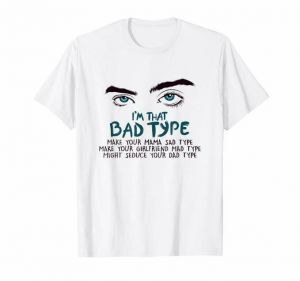 Stan - חנות ה-Merchandise למעריצים מכל הסוגים בילי אייליש Bad Guy shirt, Bad Type T-Shirt, Billie Eillish Blue Ocean Eyes T-Shirt