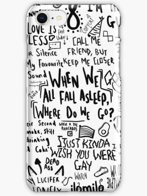 Stan - חנות ה-Merchandise למעריצים מכל הסוגים בילי אייליש Billie Eilish Lyric iPhone Case X R S 8 7 6 Plus Max, Bad Guy, Copycat, Lovely 