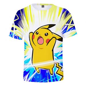 Stan - חנות ה-Merchandise למעריצים מכל הסוגים בובספוג Pokemon Pikachu 3D Print Anime T-Shirt Casual Short Sleeve Tee Kids Adults Sizes