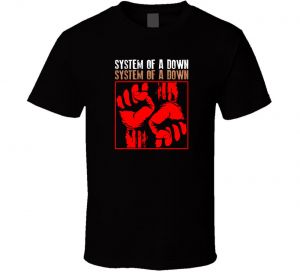 Stan - חנות ה-Merchandise למעריצים מכל הסוגים System of A Down SYSTEM OF A DOWN FISTS SERJ TANKIAN shirt black white tshirt men's free shipping