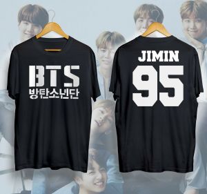 Stan - חנות ה-Merchandise למעריצים מכל הסוגים BTS BTS BANGTAN BOYS KPOP BOY BAND DOUBLE SIDED PRINT UNISEX BLACK T-SHIRT