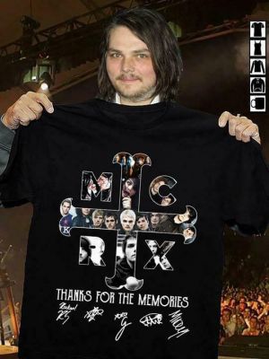 Stan - חנות ה-Merchandise למעריצים מכל הסוגים My Chemical Romance MCRX My Chemical Romance Thanks For The Memories T Shirt Black Cotton Men S-6XL