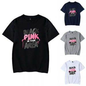 Stan - חנות ה-Merchandise למעריצים מכל הסוגים BlackPink KPOP BLACKPINK IN YOUR AREA T-Shirt Jennie Jisoo Lisa Rose Unisex Casual Tee Top