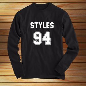 Stan - חנות ה-Merchandise למעריצים מכל הסוגים One Direction STYLES 94 HARRY STYLES new - T-Shirt Black Long Sleeve All Size