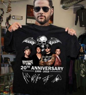 Stan - חנות ה-Merchandise למעריצים מכל הסוגים Avenged Sevenfold Avenged Sevenfold 20th Anniversary 1999 2019 T Shirt Black Cotton Men S-6XL