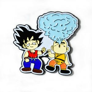 Stan - חנות ה-Merchandise למעריצים מכל הסוגים דרגון בול זי Goku and Krillin Smokin&#039; Dragon Ball Stoner Art Pendant Lapel Hat Pin