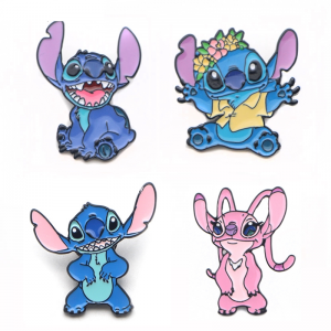 Stan - חנות ה-Merchandise למעריצים מכל הסוגים Disney Stitch Enamel Pin Lilo & Stitch Angel Brooches Alien Lapel Pins Cartoon TV Show
