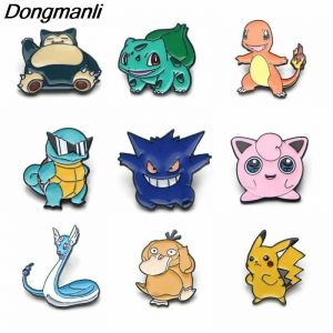 Stan - חנות ה-Merchandise למעריצים מכל הסוגים פוקימון Pokemon Characters Metal Enamel Pins Pet Pikachu Elf Gengar Brooches Lapel Pins