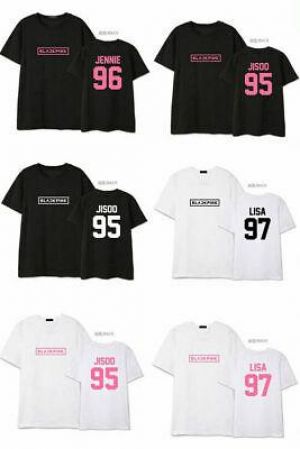    Kpop BLACKPINK World Tour T-shirt Korea Style Men Women Loose Shirt JENNIE LISA