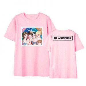    Kpop Blackpink T-shirt Lisa Rose Jennie Jisoo Unisex Cotton Tshirt Casual Tee