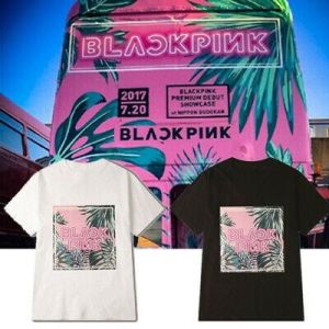    Kpop 2017 BlackPink Album T-shirt Men&#039;s Women&#039;s Loose Nice Fans Tees Shirts