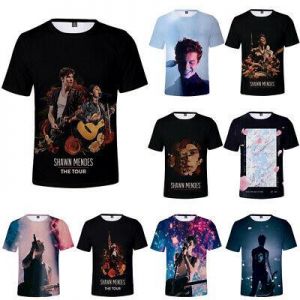    New Shawn Mendes 3D Printed T-Shirt Summer Casual Unisex Short Sleeve Tee Tops