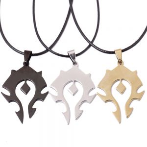 Stan - חנות ה-Merchandise למעריצים מכל הסוגים Blizzard World of Warcraft The Horde Sign Stainless Steel Keychain Key Ring Pendant Gift